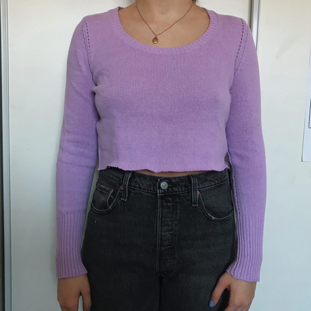 Cropped Knit Sweater